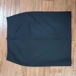 Loro Piana stretch wool black pencil skirt